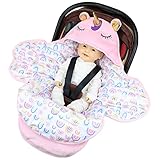 Saco Silla Paseo Universal,Saco Capazo Bebe Invierno Otoño Saco de Dormir Rosa Unicornio...