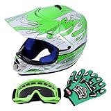 Samger DOT Youth Niños Fuera del Casco de Motocross Dirt Bike Casco con Guantes...