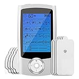 Electroestimulador Digital TENS EMS, Masaje, 16 Modos USB Recargable 2 Canales 6...