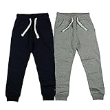 Minymo Basic 36 -Sweat Pant (2-Pack) - Pantalones para niÃ±os, Dark Navy, 7 aÃ±os (122 cm)