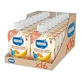 Nestlé Bolsita Puré Plátano Naranja Galleta, A Partir De Los 6 Meses, 90 G - Pack de 16...