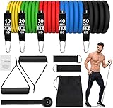 Bandas de Resistencia Crossfit 150 lbs 12 Piezas Bandas Elásticas Musculación con 5...