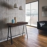 Itamoby Banco de 90 cm, Consola Extensible, Paneles de melamina, Nogal/Antracita, 9 x 4 x...