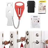 Cerradura de Puerta Portátil con Cerrojo Antirrobo, Bloqueo de Puertas Universal,...
