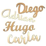 Nombres de madera personalizados para decoración hogar, habitación infantil niño niña...