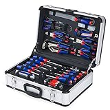WORKPRO 119 PC Maletín de Herramientas Completas， Caja Herramienta Metálica,...