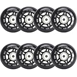 Ruedas Patines en Linea,76mm PU,Paquete de 8 Patines en L¡§aNea Ruedas de Repuesto con...