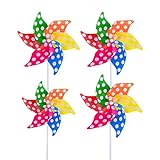 Modou (4 unidades) de molinillos de viento coloridos como regalo para niÃ±os para jugar o...