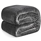 EHEYCIGA Manta Sofa Mantas para Cama Gris Oscuro 240x220cm Microfibra Suave Acogedora...