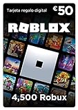 Tarjeta regalo de Roblox - 4,500 Robux [ordenador, móvil, tableta, Xbox One, Oculus Rift...