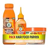 Garnier Fructis Pack Champú + Tratamiento Hair Drink + Mascarilla Para Pelo Dañado, con...