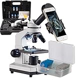 Microscopio BiolóGico Monocular - 40x-1600x, Microscopio BiolóGico De Alta DefinicióN,...