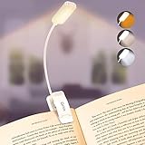 Gritin Luz de Lectura, Lampara Libro de Lectura Recargable de 360° Flexible con 9 LED 3...