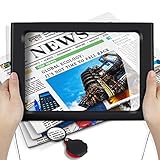 Lupas de Aumento con 12 LED, DIAOCARE Lupa de Lectura para Personas Mayores Ancianos, A4...
