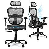 Komene - Silla Ergonómica para Escritorio de Oficina, Respaldo y Reposacabezas...