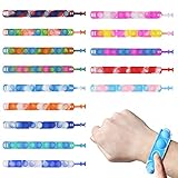 VEGCOO 14PCS Fidget Pulsera Pop it Toy, Pulseras de Silicona Antiestrés, Pulsera de...