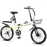 Dxcaicc Bicicleta Plegable Bicicleta portátil de 16/20/22 Pulgadas de Acero al Carbono,...