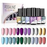 ROSALIND Esmaltes Semipermanentes Pastel, 12PCS Cálido sol de Invierno Colección...