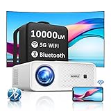 Proyector 5G WiFi Bluetooth 10000 lúmenes WiMiUS Proyector 1080P Full HD Soporte 4K,...