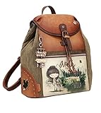 Anekke - Mochila Con Solapa de Mujer - Bolso Grande - Bolsa de Viaje de Polipiel con Asas,...