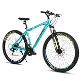 HILAND Bicicleta de Montaña 29 Pulgadas 21 Marchas con Ruedas de Radios y Marco de...