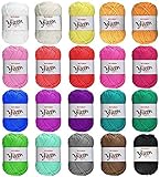 Juego de lana, lana de tejer, lana para crochet, juego de lana de ganchillo hecho a mano,...
