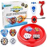 OBEST Peonzas con Lanzador Conjunto, 4 Burst Turbo Gyro y 2 Launcher y Disco de Batalla...