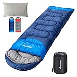 BISINNA Saco de Dormir con Almohada - 4 Estaciones, Ligero, Impermeable, cálido, Saco de...