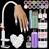 Yokilly Mano Para Practicar Uñas,Mano De Practicas De Uñas Y 100 Piezas De Clavos...