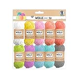 Ursus Lana pastel 100% algodón, ovillos g/29 m, en 10 colores, para tejer y crochet y...