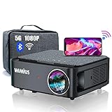 Proyector Full HD 1080P 5G WiFi Bluetooth Beamer, 4P/4D Trapezoidal Correction 300 ''...