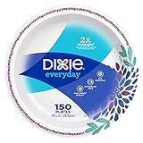 Dixie Platos de papel diarios, 10 1/16 pulgadas, plato desechable impreso tamaÃ±o cena 150...
