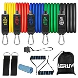 Bandas Elásticas - 12pcs Látex Conjunto Bandas de Resistencia, Elasticas de Fitness...