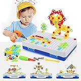 BelleStyle Juguetes Montessori Puzzles 3D Mosaicos Puzzle con Taladros ElÃ©ctrico, 237...