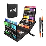 Gelanty Rotuladores Lettering, 120 Rotuladores Pincel Rotuladores Doble Punta,Adultos y...