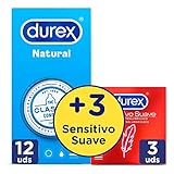 Durex Duplo Natural Plus y Sensitivo Suave - 15 Unidades