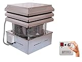 Extractor De Humos Para Chimeneas De ACERO Aspirador Humo Chimenea Eléctrico Sombrero...
