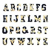 26 unids/set AZ oro rosa letra del alfabeto inglÃ©s parche bordado mixto hierro en parches...