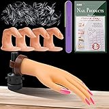 EBANKU Mano de Practicas de Uñas, Acrilicas Silicona Manos Articulada Practicas Uñas...