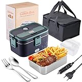 Fiambrera Electrica 60W,calentar comida electrica 1,8L,Tartera Electrico portatil...
