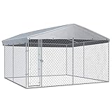 Chenshu Perrera de Exterior con Techo, Jaula Gatos, Jaula para Perros, Casa De Perros...
