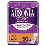 Ausonia Discreet Compresas Incontinencia Mujer, Extra, 50 Unidades, ProtecciÃ³n Completa...
