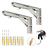 Soporte Plegable para Pared, OTraki Escuadras Abatibles 300 mm 2PCS Carga Máxima de Peso...