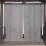 LOLPIP Armario Riel para Ropa Elevable Ahorro De Espacio Montado En La Pared Perchero...