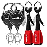 SAMSFX Herramientas para atar nudos de pesca con mosca, herramienta de nudo rápido para...