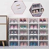 HarBin-Star Cajas de Zapatos 20 pcs Cajas de Almacenamiento de Zapatos de Plástico...