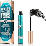 Mascara de Pestañas Waterproof, Rimel Pestañas Volumen y Largura, Mascara Negra,...