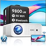 Proyector WiFi Bluetooth, Natif 1080p Full HD WiMiUS Proyector 9500 lúmenes...