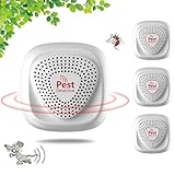 Repelente Ultrasónico de Plagas,Electrónico Repelente Mosquitos Insectos para Interiores...