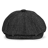KeepSa Newsboy Casquillo Plano Sombreros Baker Boy Gorras - 8 Panel Peaky Herringbone...